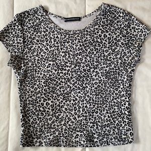 Brandy Melville leopard crop top